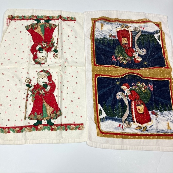3/$30 Lot of 4 Vintage Royal Terry Christmas Hand Towels - Picture 6 of 10